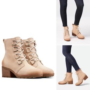 Sorel Cate Waterproof Lace-Up Combat Boot $190 NEW WITHOUT BOX WITH TAGS